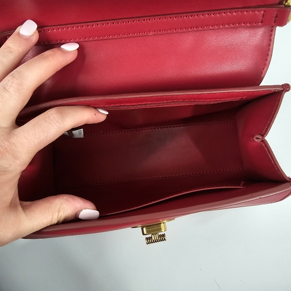 Charles & Keith NEW Red Quilted Crossbody Bag with Coin Case Pouch - Picture 13 of 14